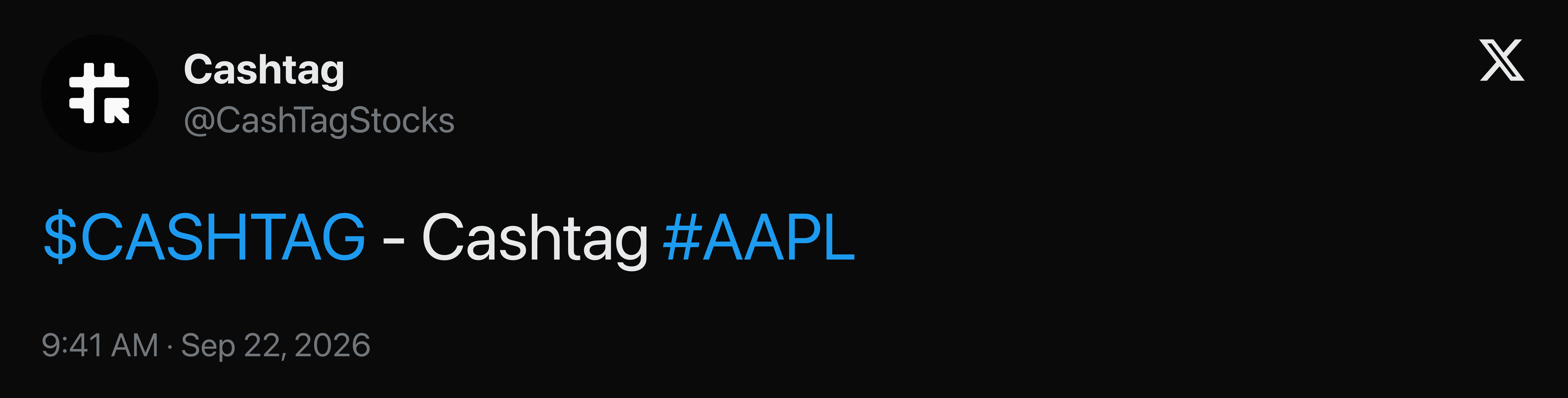 A Cashtag post on X: $CASHTAG - Cashtag #AAPL